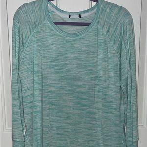 Women’s Champion Lightweight Green & White Sweatshirt